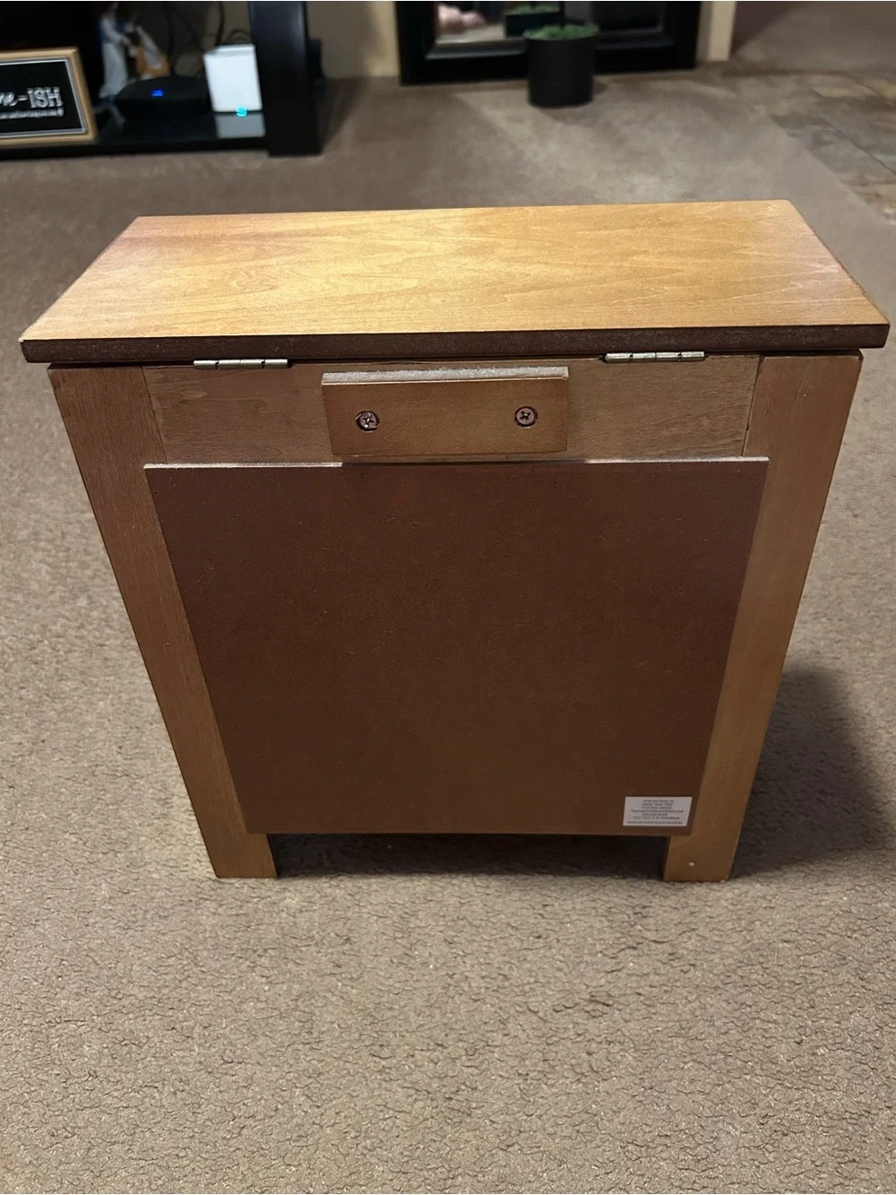 Hives & Honey Wood Jewelry Organizer Chest in Brown with Decorative Brass Pulls